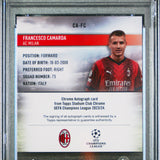 Francesco Camarda RC - Topps Stadium Club 23-24 Orange Prism Autograph  - PSA 9
