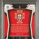 Cristiano Ronaldo - Panini Select 2015 Red Jersey #36 Blue Prizm /299 - PSA 9
