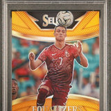 Cristiano Ronaldo - Panini Select 2015 Equalizers #15 – Orange Prizm /149 – PSA 9