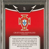 Cristiano Ronaldo - Panini Select 2015 Equalizers #15 – Orange Prizm /149 – PSA 9